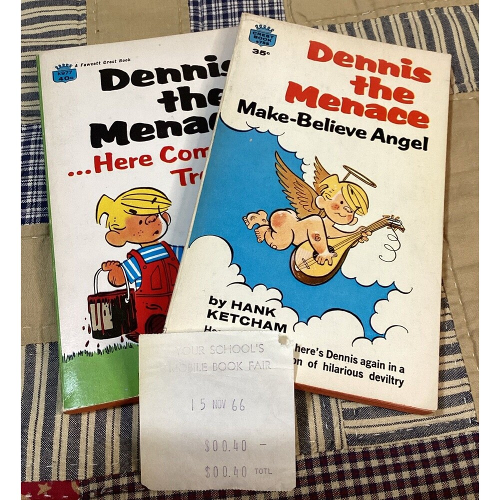 Dennis The Menace Books by Hank Ketcham Vintage Faucet Crest Paperback 1966